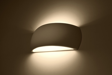 Wall ceramic lamp PONTIUS white + 1x LED bulb G9 4000K Cool White 4.5W 530lm