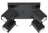 Ceiling lamp MERIDA 4 black + 4x LED Bulb GU-10 3000K Warm 7W 620lm
