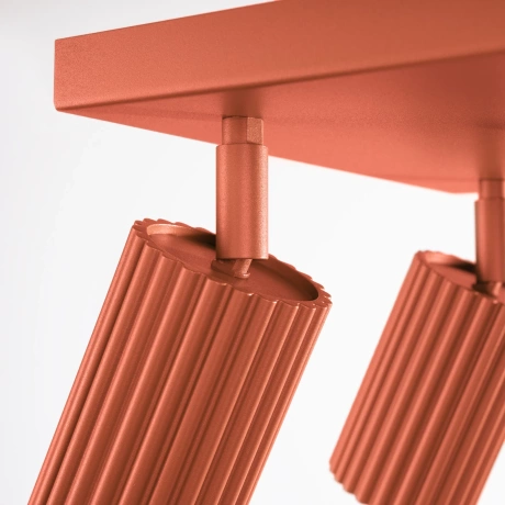 Ceiling lamp KARBON 4 red ochre