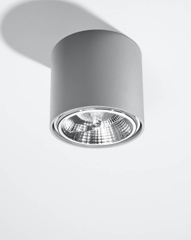 Ceiling lamp TIUBE gray + 1x LED Bulb GU10 AR111 3000K WARM 12W 800lm