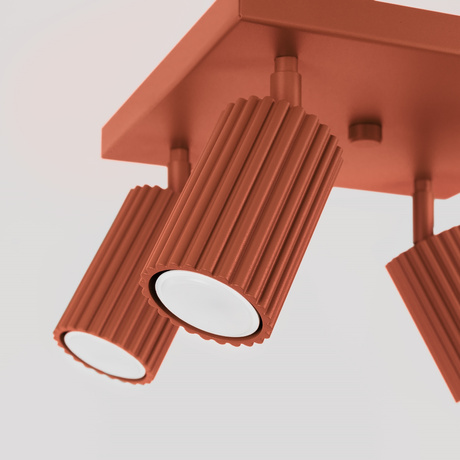 Ceiling lamp KARBON 4 red ochre