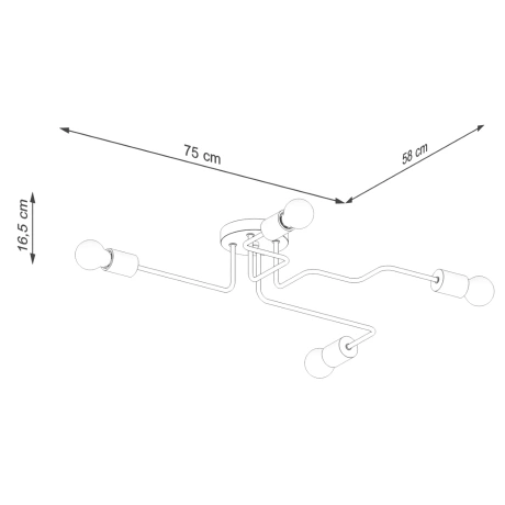 Chandelier TIMBO 4 white