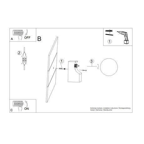 Wall lamp BULBO natural wood