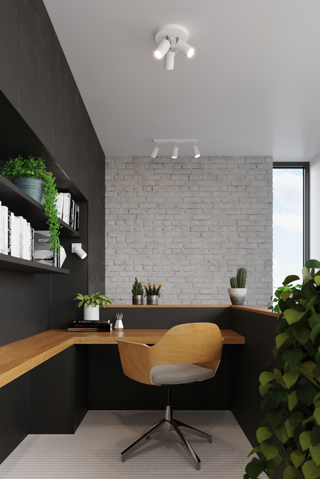 Ceiling lamp RING 3P white + 3x LED Bulb GU-10 3000K Warm White 7W 620lm