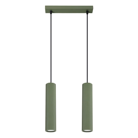 Pendant lamp KARBON 2 olive green