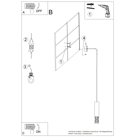 Wall lamp LAMI white