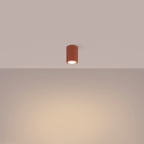 Ceiling lamp KARBON 10 red ochre