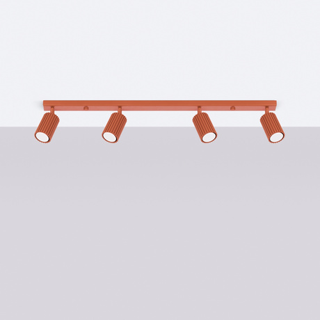 Ceiling lamp KARBON 4L red ochre