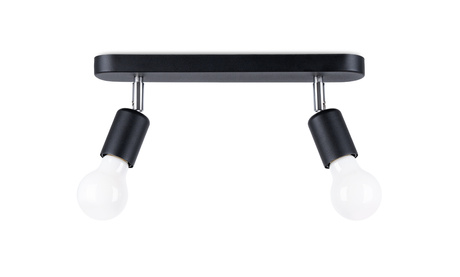 Ceiling lamp FORNES 2 black + 2x LED Bulb E27 3000K Warm 7.5W 620lm