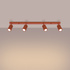 Ceiling lamp KARBON 4L red ochre