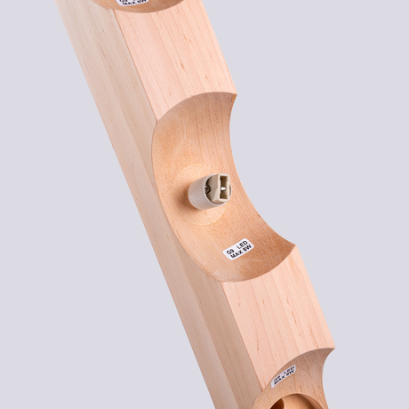 Ceiling lamp BULBO 3 natural wood