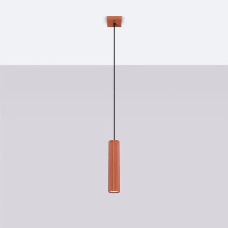 Pendant lamp KARBON 1 red ochre