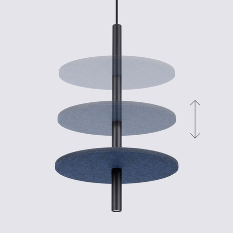 Pendant lamp FELTRO 1 black/navy