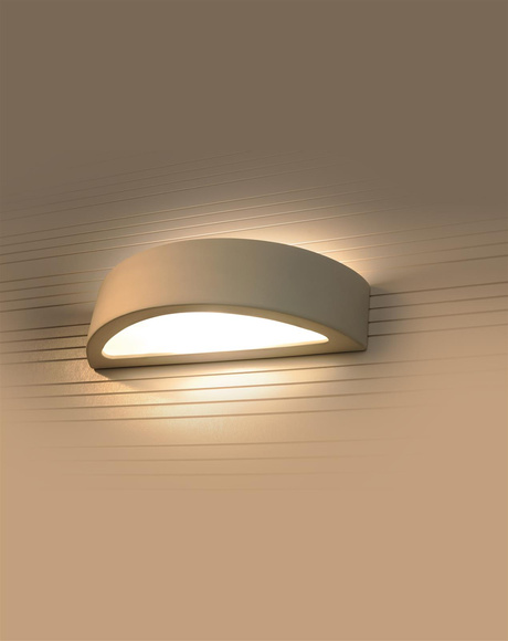 Ceramic wall lamp ATENA white + 1x LED bulb E27 3000K Warm 7.5W 620lm