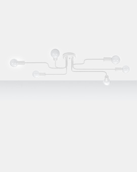 Chandelier HECTOR 6 white + 6x LED Bulb E27 4000K Cool White 7.5W 650lm