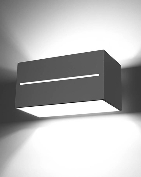 Wall lamp LOBO MAXI grey + 2x LED Bulb G9 4000K Cool White 4.5W 530lm