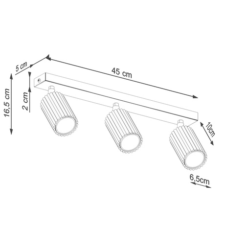 Wall lamp KARBON taupe with a switch