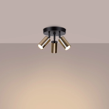 Ceiling lamp WINX 3P black/gold