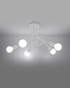 Chandelier SUPEŁ 5 white + 5X LED Bulbs E27 3000K 7W 760lm