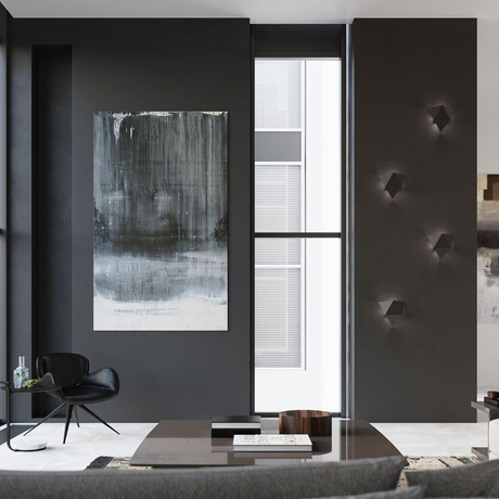 Wall lamp SOLIDO black + 1x LED Bulb G9 4000K Cool White 4.5W 530lm