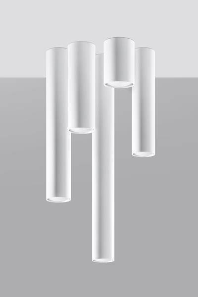 Ceiling lamp LAGOS 10 white + 1x LED Bulb GU-10 3000K Warm 7W 620lm