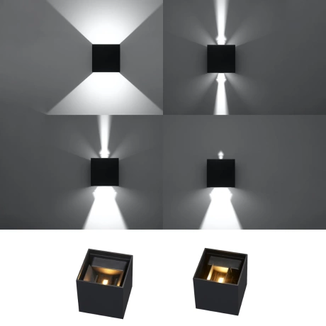 Wall lamp LUCA black LED IP54