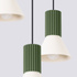 Pendant lamp ESTRIA 3P beige/olive green