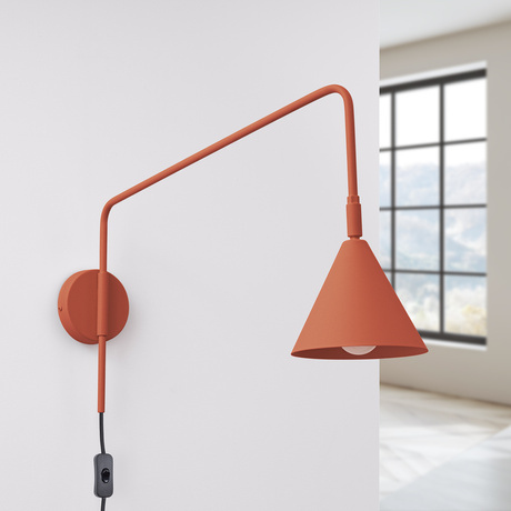 Wall lamp NOX red ochre