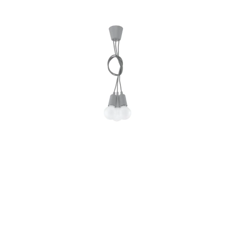 Pendant lamp DIEGO 3 grey
