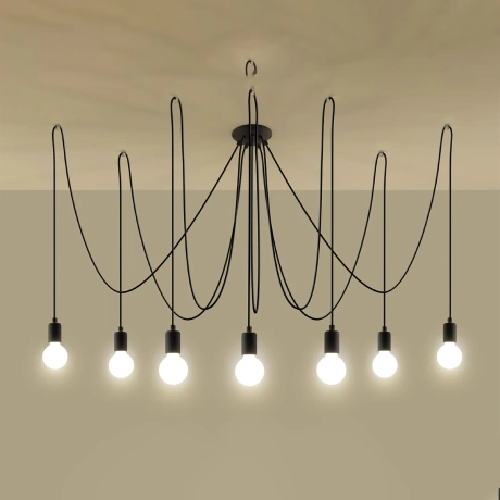 Chandelier EDISON 7 black