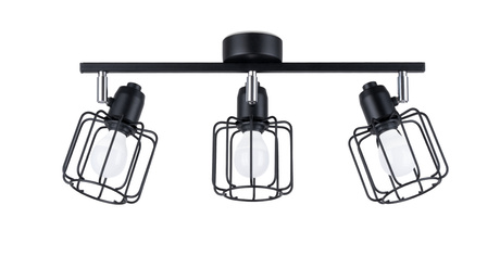 Ceiling lamp BELUCI 3 black + 3x LED Bulb E14 4000K Cool White 7.5W 680lm.