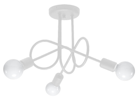 Chandelier SUPEŁ 3 white + 3x LED Bulb E27 3000K Warm 7.5W 620lm