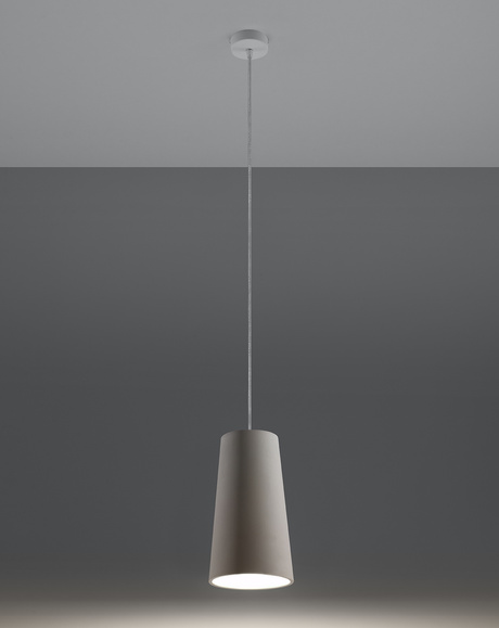 Ceiling hanging ceramic lamp GULCAN white + 1x LED bulb E27 3000K Warm 7.5W 620lm