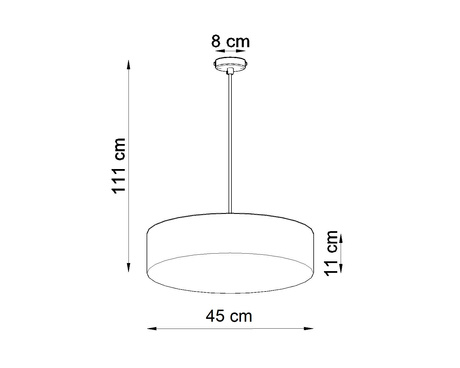 Ceiling lamp ARENA 45 BLACK + 3x LED Bulb E27 4000K Cool White 7.5W 650lm