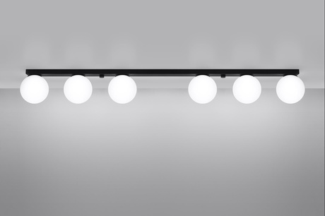 Ceiling lamp YOLI 6 black + 6x LED Bulb G9 4000K Cool White 4.5W 460lm