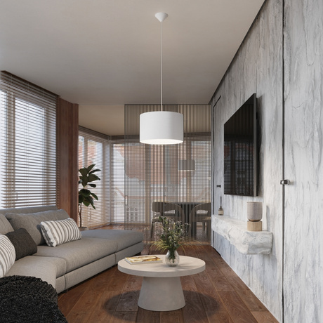 Ceiling lamp NOVA 30 white + 1x LED Bulb E27 4000K Cool White 7.5W 690lm