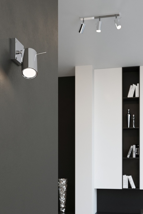 Ceiling light RING 2 chrome + 2x LED Bulb GU-10 3000K Warm 7W 620lm