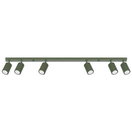 Ceiling lamp KARBON 6L olive green