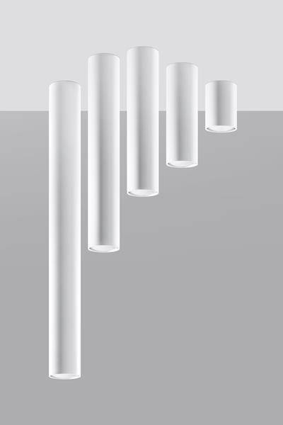 Ceiling lamp LAGOS 60 white + 1x LED Bulb GU-10 4000K Cool White 7W 630lm