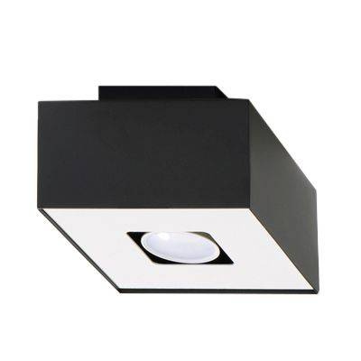 Ceiling lamp MONO 1 black + 1x LED Bulb GU-10 4000K Cool White 7W 630lm