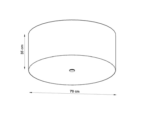 Ceiling lamp OTTO 70 white + 6x LED Bulb E27 4000K Cool White 7.5W 650lm