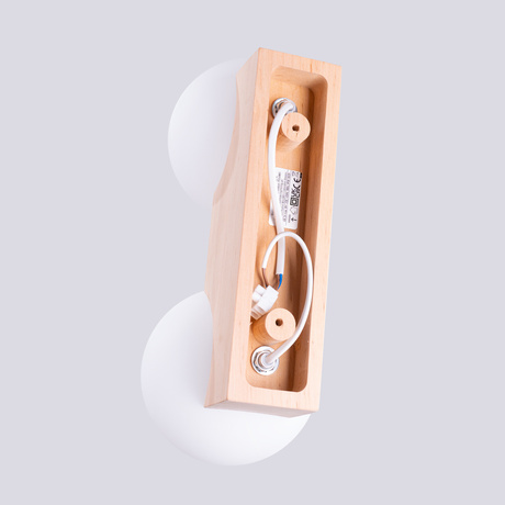 Ceiling lamp BULBO 2 natural wood