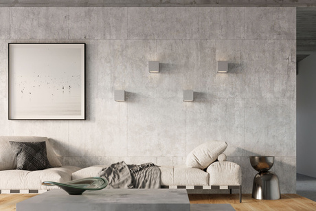 Wall lamp LEO concrete + 1x LED Bulb E27 3000K Warm 7.5W 620lm