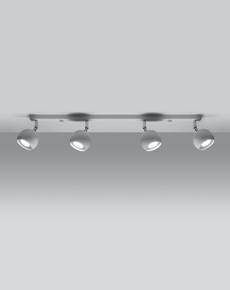 Ceiling lamp OCULARE 4L white + 4x LED Bulb GU-10 3000K Warm 7W 620lm
