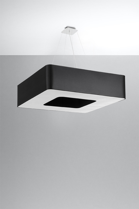 Chandelier URANO 80 black + 8x LED Bulb E27 3000K Warm 7.5W 620lm