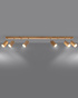 Ceiling lamp BERG 6 natural wood + 6x LED Bulb GU-10 4000K Cool White 7W 630lm