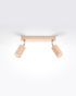Ceiling lamp BERG 2 natural wood + 2x LED Bulb GU-10 4000K Cool White 7W 630lm