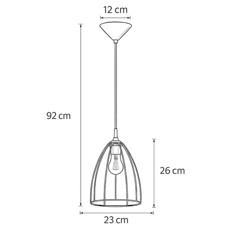 Pendant lamp RITZ black