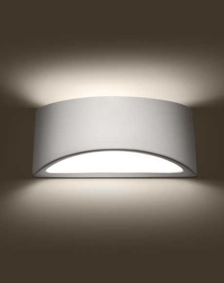 Wall lamp painted VIXEN white gloss + 1x LED Bulb G9 4000K Cold 4.5W 530lm