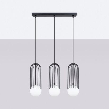 BRINA 3L black hanging lamp + 3x LED bulb G9 4000K Cool White 4.5W 460lm